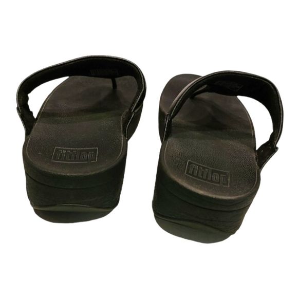 FitFlop Lulu Black Leather Sandal | 8 | EUC | MSRP $85 - Picture 4 of 9